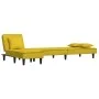 Sofá cama en forma de L terciopelo amarillo 255x140x70 cm de vidaXL, Sofás - Ref: Foro24-3157255, Precio: 373,25 €, Descuento: %