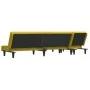Sofá cama en forma de L terciopelo amarillo 255x140x70 cm de vidaXL, Sofás - Ref: Foro24-3157255, Precio: 373,25 €, Descuento: %