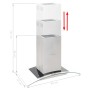 Campana extractora de techo 90 cm acero inoxidable 756 m³/h LED