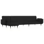 Sofá cama en forma de L terciopelo negro 275x140x70 cm by vidaXL, Sofas - Ref: Foro24-3157209, Price: 499,20 €, Discount: %