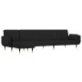 Sofá cama en forma de L terciopelo negro 275x140x70 cm by vidaXL, Sofas - Ref: Foro24-3157209, Price: 498,30 €, Discount: %