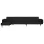 Sofá cama en forma de L terciopelo negro 275x140x70 cm by vidaXL, Sofas - Ref: Foro24-3157209, Price: 499,20 €, Discount: %