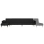 Sofá cama en forma de L terciopelo negro 275x140x70 cm by vidaXL, Sofas - Ref: Foro24-3157209, Price: 498,30 €, Discount: %