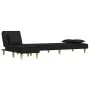 Sofá cama en forma de L tela negro 255x140x70 cm by vidaXL, Sofas - Ref: Foro24-3157249, Price: 394,48 €, Discount: %