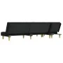 Sofá cama en forma de L tela negro 255x140x70 cm by vidaXL, Sofas - Ref: Foro24-3157249, Price: 394,48 €, Discount: %