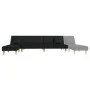 Sofá cama en forma de L tela negro 255x140x70 cm by vidaXL, Sofas - Ref: Foro24-3157249, Price: 394,48 €, Discount: %
