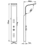 Curved Stainless Steel Shower Panel System by vidaXL, Jet nozzles for bathtubs and showers - Ref: Foro24-142370, Price: 256,2...