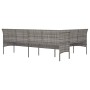 L-förmiges Gartensofa mit grauen synthetischen Rattankissen von vidaXL, Outdoor-Sofas - Ref: Foro24-362337, Preis: 264,40 €, ...
