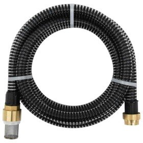 Manguera de succión con conectores de latón PVC negro 29 mm 15m