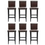 Küchenhocker 6 Stück dunkelbraunes Kunstleder von vidaXL, Küchenhocker - Ref: Foro24-160718, Preis: 571,45 €, Rabatt: %