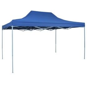 Carpa plegable profesional acero azul 3x4 m