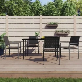Garden chairs 4 pcs black synthetic rattan 54x62.5x89 cm by vidaXL, Garden chairs - Ref: Foro24-3187083, Price: 148,95 €, Dis...