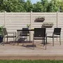 Gartenstühle 4 Stück schwarzes synthetisches Rattan 54x62,5x89 cm von vidaXL, Gartenstühle - Ref: Foro24-3187083, Preis: 148,...