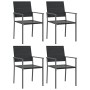 Gartenstühle 4 Stück schwarzes synthetisches Rattan 54x62,5x89 cm von vidaXL, Gartenstühle - Ref: Foro24-3187083, Preis: 162,...