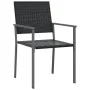 Gartenstühle 4 Stück schwarzes synthetisches Rattan 54x62,5x89 cm von vidaXL, Gartenstühle - Ref: Foro24-3187083, Preis: 148,...