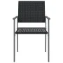 Gartenstühle 4 Stück schwarzes synthetisches Rattan 54x62,5x89 cm von vidaXL, Gartenstühle - Ref: Foro24-3187083, Preis: 148,...