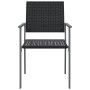 Gartenstühle 4 Stück schwarzes synthetisches Rattan 54x62,5x89 cm von vidaXL, Gartenstühle - Ref: Foro24-3187083, Preis: 162,...