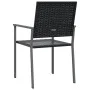Gartenstühle 4 Stück schwarzes synthetisches Rattan 54x62,5x89 cm von vidaXL, Gartenstühle - Ref: Foro24-3187083, Preis: 148,...