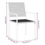 Gartenstühle 4 Stück schwarzes synthetisches Rattan 54x62,5x89 cm von vidaXL, Gartenstühle - Ref: Foro24-3187083, Preis: 148,...