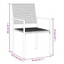 Gartenstühle 4 Stück schwarzes synthetisches Rattan 54x62,5x89 cm von vidaXL, Gartenstühle - Ref: Foro24-3187083, Preis: 162,...