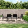 Garden chairs with 6 black synthetic rattan cushions, 54x62.5x89 cm by vidaXL, Garden chairs - Ref: Foro24-3187082, Price: 26...