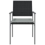 Garden chairs with 6 black synthetic rattan cushions, 54x62.5x89 cm by vidaXL, Garden chairs - Ref: Foro24-3187082, Price: 26...