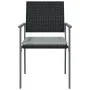 Garden chairs with 6 black synthetic rattan cushions, 54x62.5x89 cm by vidaXL, Garden chairs - Ref: Foro24-3187082, Price: 25...