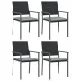 Kissen für Gartenstühle, 4 Stück, schwarzes synthetisches Rattan, 54 x 62,5 x 89 cm von vidaXL, Gartenstühle - Ref: Foro24-31...