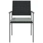 Kissen für Gartenstühle, 4 Stück, schwarzes synthetisches Rattan, 54 x 62,5 x 89 cm von vidaXL, Gartenstühle - Ref: Foro24-31...