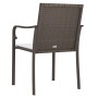 Garden chairs and cushions 4 pcs brown synthetic rattan 56x59x84cm by vidaXL, Garden chairs - Ref: Foro24-3187073, Price: 191...