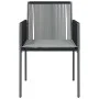 Sillas jardín con cojines 4 uds ratán PE negro 54x60,5x83,5cm von vidaXL, Gartenstühle - Ref: Foro24-3187091, Preis: 281,07 €...