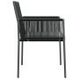 Sillas jardín con cojines 4 uds ratán PE negro 54x60,5x83,5cm by vidaXL, Garden chairs - Ref: Foro24-3187091, Price: 263,85 €...