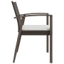 Garden chairs with 4 brown synthetic rattan cushions, 56.5x57x83cm by vidaXL, Garden chairs - Ref: Foro24-3187077, Price: 272...