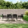 Sillas jardín con cojines 6 uds ratán PE negro 54x60,5x83,5cm de vidaXL, Sillas de jardín - Ref: Foro24-3187092, Precio: 418,...