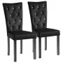 Sillas de comedor 2 unidades terciopelo negro de vidaXL, Sillas de comedor - Ref: Foro24-246486, Precio: 167,29 €, Descuento: %