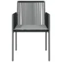 Sillas jardín con cojines 6 uds ratán PE negro 54x60,5x83,5cm de vidaXL, Sillas de jardín - Ref: Foro24-3187092, Precio: 418,...