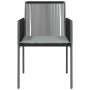Sillas jardín con cojines 6 uds ratán PE negro 54x60,5x83,5cm de vidaXL, Sillas de jardín - Ref: Foro24-3187092, Precio: 392,...