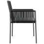 Sillas jardín con cojines 6 uds ratán PE negro 54x60,5x83,5cm de vidaXL, Sillas de jardín - Ref: Foro24-3187092, Precio: 392,...