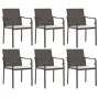 Garden chairs and cushions 6 pcs brown synthetic rattan 56x59x84cm by vidaXL, Garden chairs - Ref: Foro24-3187074, Price: 280...