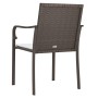 Garden chairs and cushions 6 pcs brown synthetic rattan 56x59x84cm by vidaXL, Garden chairs - Ref: Foro24-3187074, Price: 283...