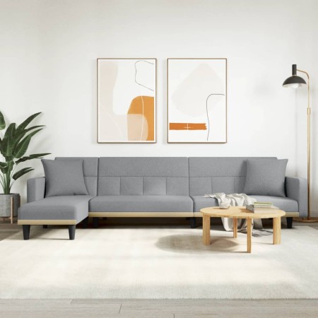 L-förmiges Schlafsofa aus hellgrauem Stoff, 275 x 140 x 70 cm von vidaXL, Sofas - Ref: Foro24-3157232, Preis: 410,96 €, Rabat...