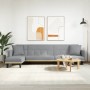 L-förmiges Schlafsofa aus hellgrauem Stoff, 275 x 140 x 70 cm von vidaXL, Sofas - Ref: Foro24-3157232, Preis: 410,96 €, Rabat...