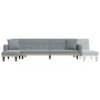 L-förmiges Schlafsofa aus hellgrauem Stoff, 275 x 140 x 70 cm von vidaXL, Sofas - Ref: Foro24-3157232, Preis: 410,96 €, Rabat...