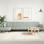 L-förmiges Schlafsofa aus hellgrauem Samt, 275 x 140 x 70 cm von vidaXL, Sofas - Ref: Foro24-3157206, Preis: 453,21 €, Rabatt: %