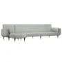 L-förmiges Schlafsofa aus hellgrauem Samt, 275 x 140 x 70 cm von vidaXL, Sofas - Ref: Foro24-3157206, Preis: 454,03 €, Rabatt: %