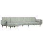 L-förmiges Schlafsofa aus hellgrauem Samt, 275 x 140 x 70 cm von vidaXL, Sofas - Ref: Foro24-3157206, Preis: 453,21 €, Rabatt: %