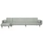 L-förmiges Schlafsofa aus hellgrauem Samt, 275 x 140 x 70 cm von vidaXL, Sofas - Ref: Foro24-3157206, Preis: 454,03 €, Rabatt: %