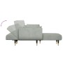 L-förmiges Schlafsofa aus hellgrauem Samt, 275 x 140 x 70 cm von vidaXL, Sofas - Ref: Foro24-3157206, Preis: 453,21 €, Rabatt: %