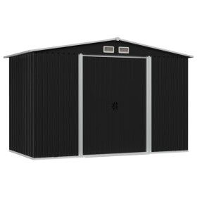 Anthracite gray steel garden shed 257x205x178 cm by vidaXL, Sheds - Ref: Foro24-47030, Price: 344,04 €, Discount: %