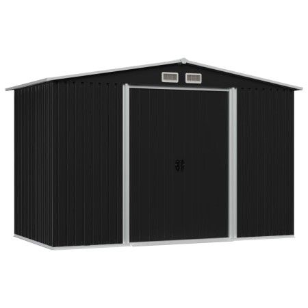 Caseta de jardín de acero gris antracita 257x205x178 cm | Foro24.es | Tu tienda online para hogar, jardín y más Foro24.es